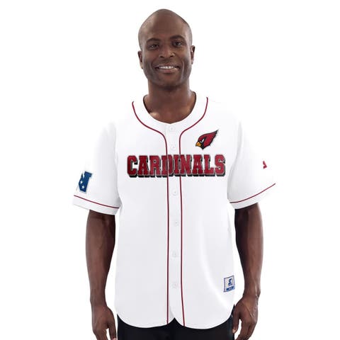 Men's Starter  White Arizona Cardinals Relay Full-Button Baseball Jersey