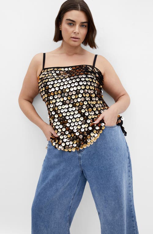 City Chic Disco Paillette Sequin Camisole