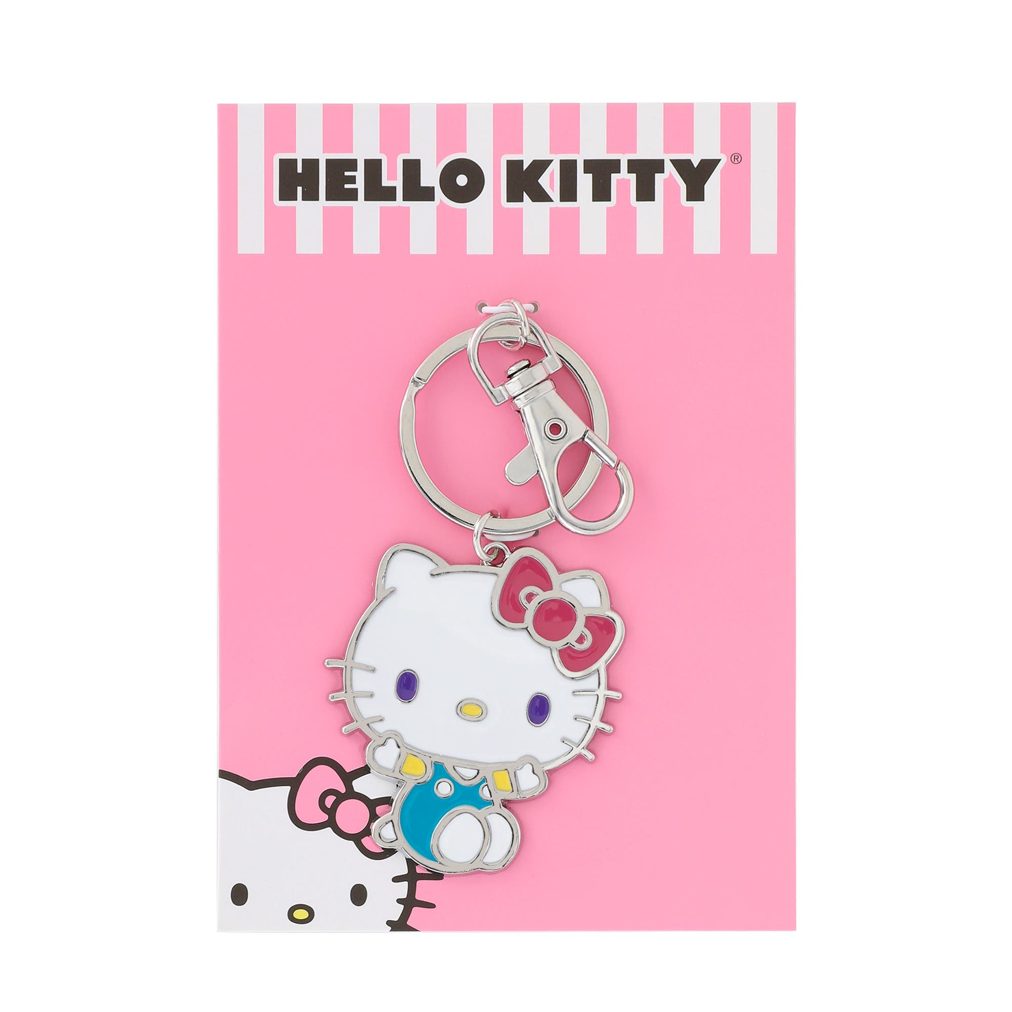 Hello Kitty Fashion Keychain with Adorable Charm, Alternate, color, Silver, White