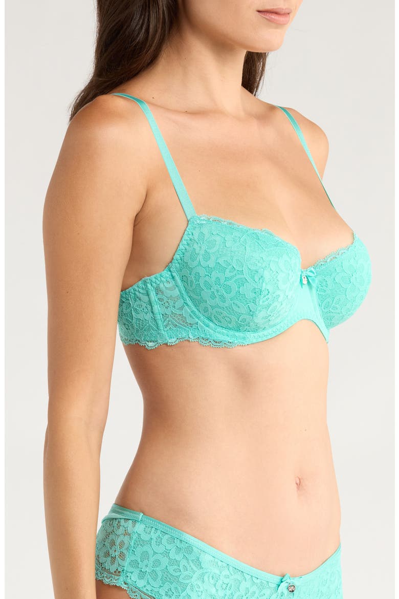 Marine Lace Underwire Bra, Alternate, color, POOL BLUE