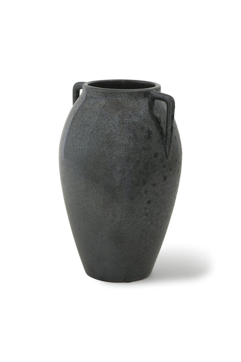 Kora Metallic Double Ear Vase, Main, color, Grey