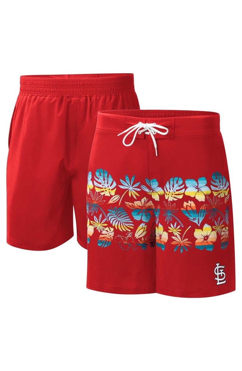 G-III SPORTS BY CARL BANKS Men's G-III Sports by Carl Banks Red St. Louis Cardinals Breeze Volley Swim Shorts, Main, color, 