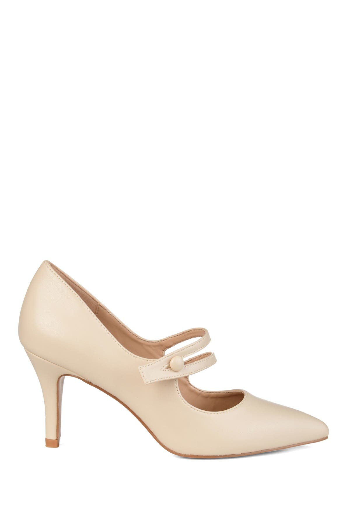 Journee Collection JOURNEE Sidney Pointed Mary Jane Pump, Alternate, color, Ivory