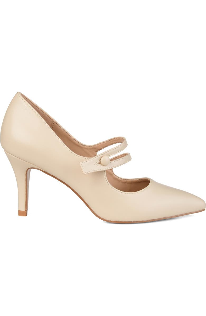 Journee Collection JOURNEE Sidney Pointed Mary Jane Pump, Alternate, color, Ivory