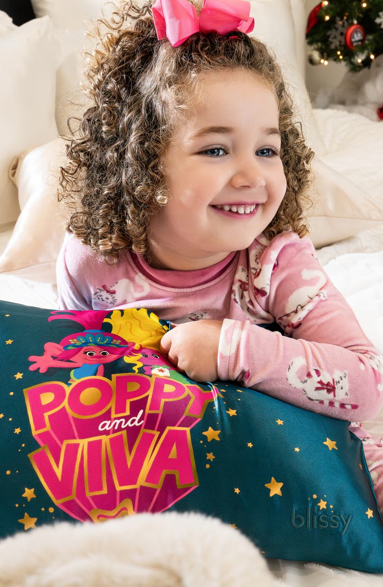 BLISSY Mulberry Silk Sleep Set, Alternate, color, Trolls - Sister Power