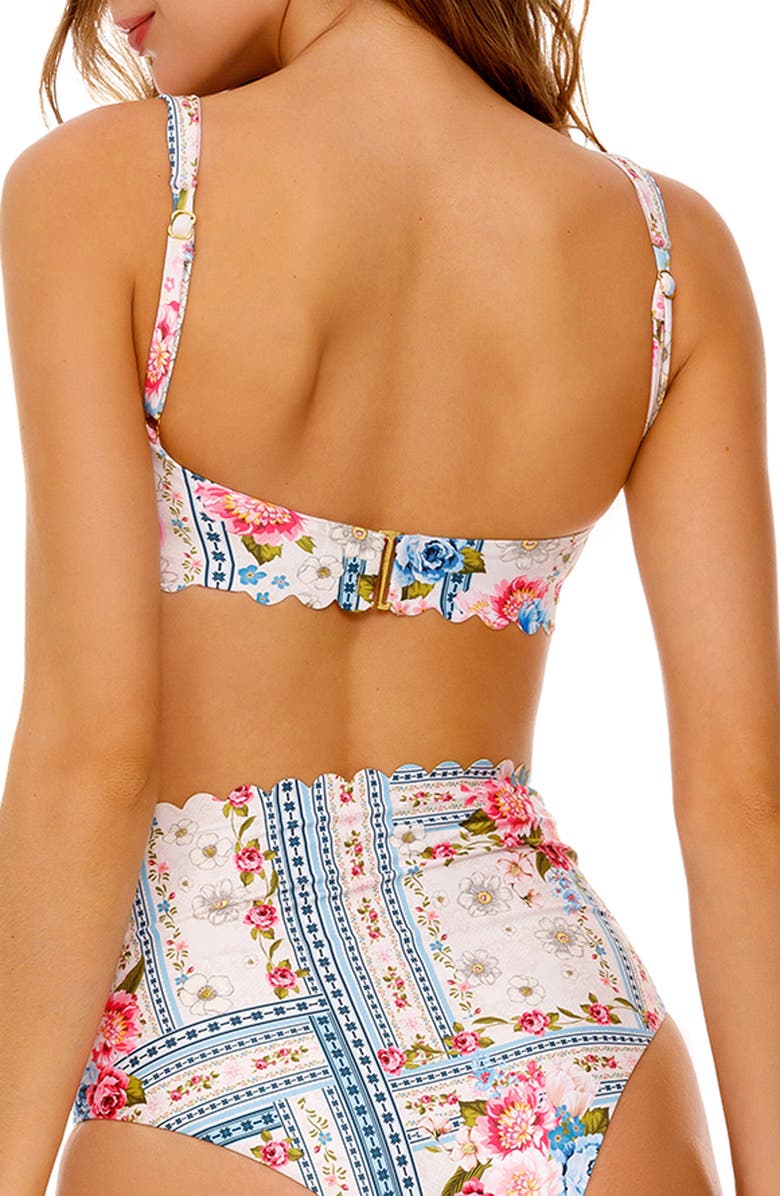 Agua Bendita Balena Meraki Underwire Bikini Top, Alternate, color, Pink Multicolor