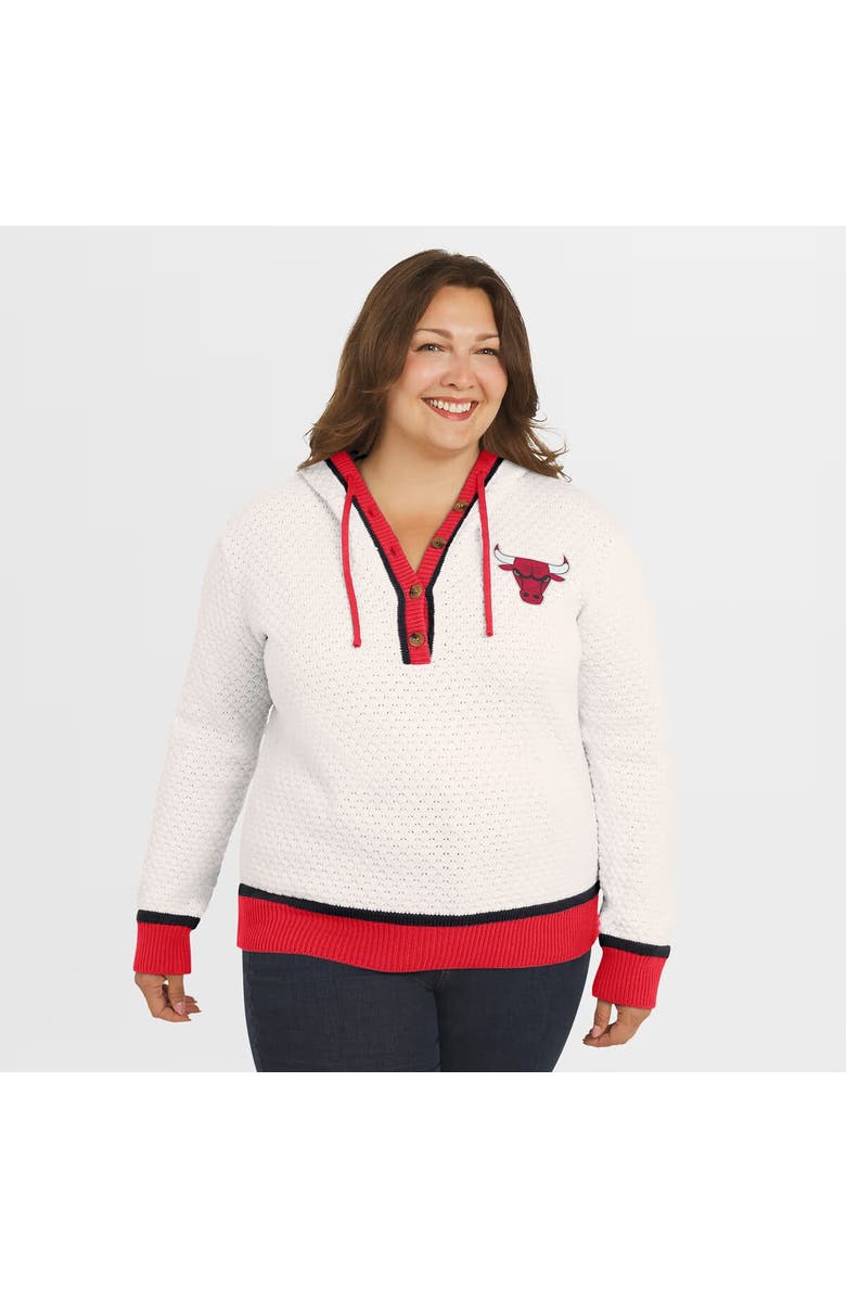 WEAR by Erin Andrews Women's WEAR by Erin Andrews White Chicago Bulls Plus Size Hoodie Sweater, Alternate, color, White