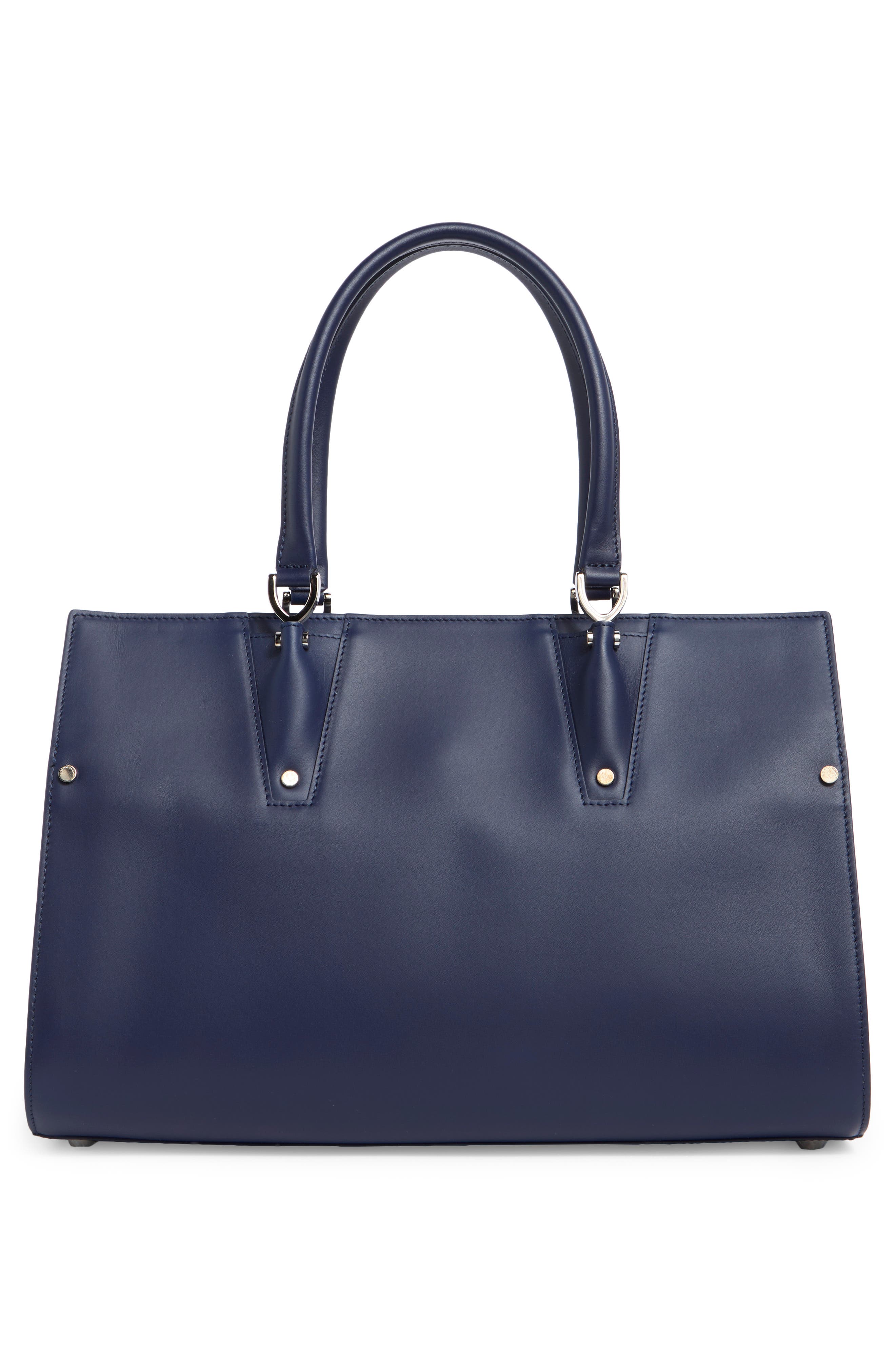 Longchamp Large Paris Handbag, Alternate, color, Navy