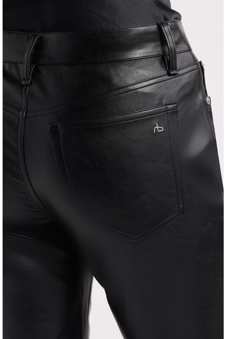 Kinsley Low Rise Faux Leather Pants, Alternate, color, BLACK