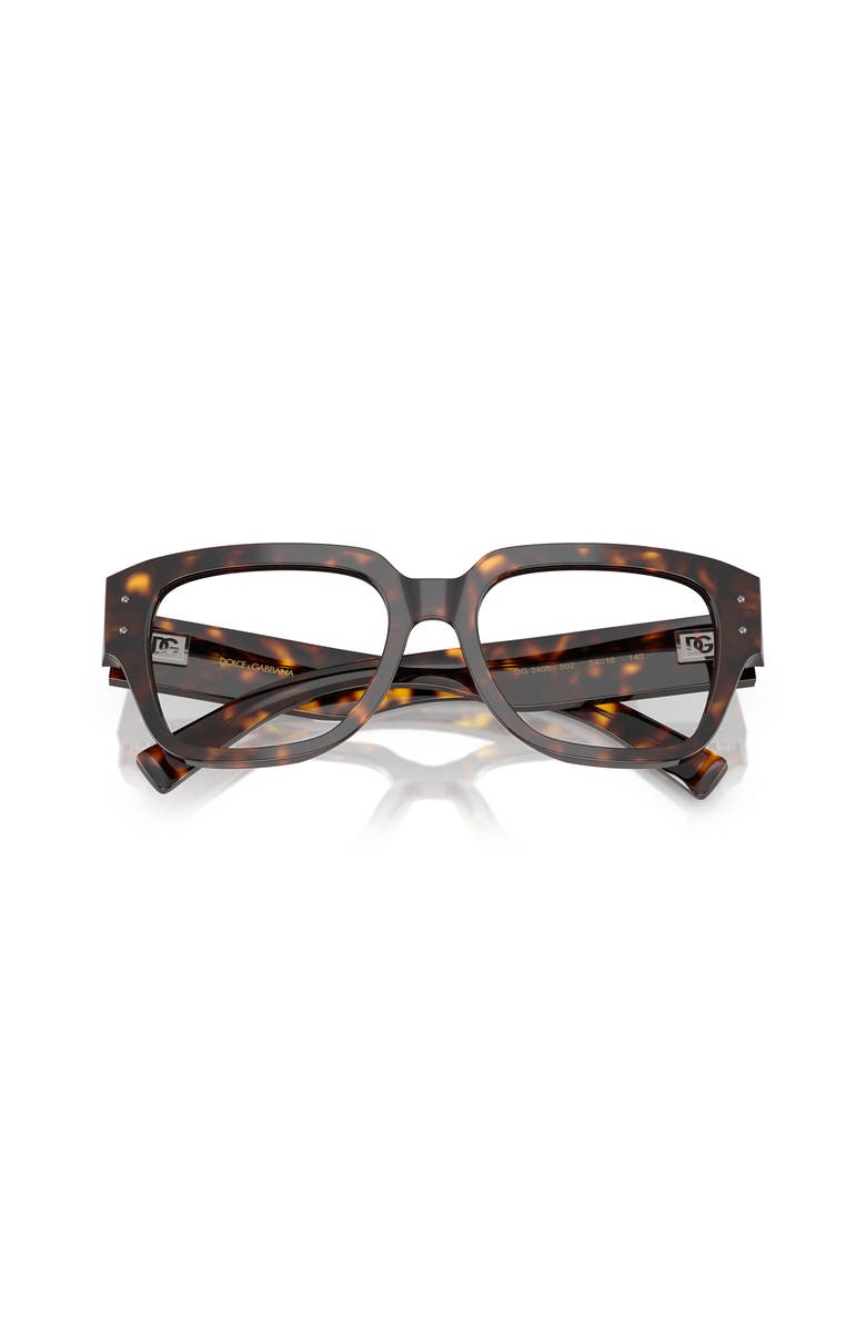 Dolce&Gabbana 54mm Square optical glasses, Alternate, color, Tortoise