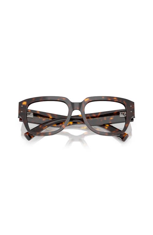 Dolce & Gabbana Dolce&gabbana 52mm Square Optical Glasses In Brown