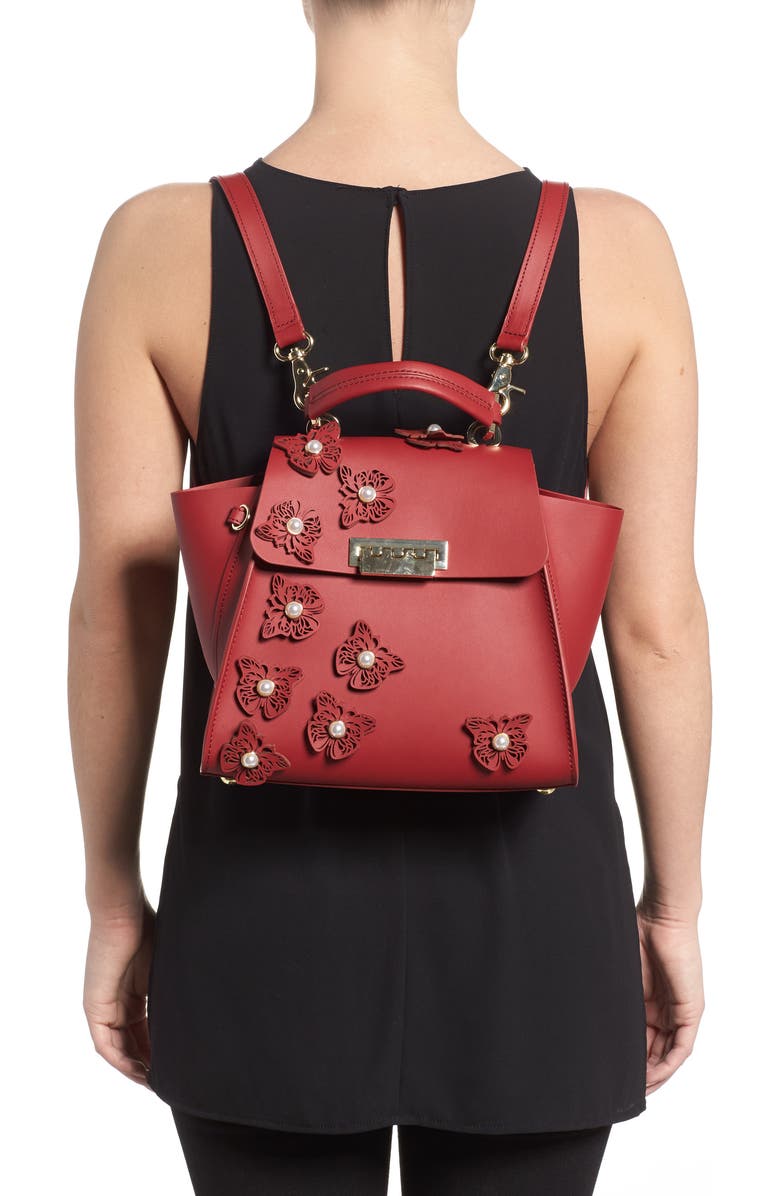 ZAC Zac Posen Eartha Iconic Convertible Leather Backpack, Alternate, color,