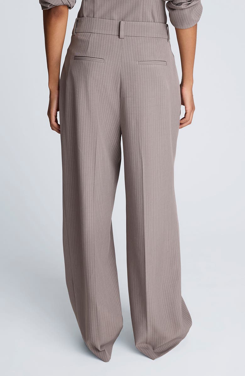 Kenneth Cole Pinstripe Pants, Alternate, color, Brown Sugar Heather