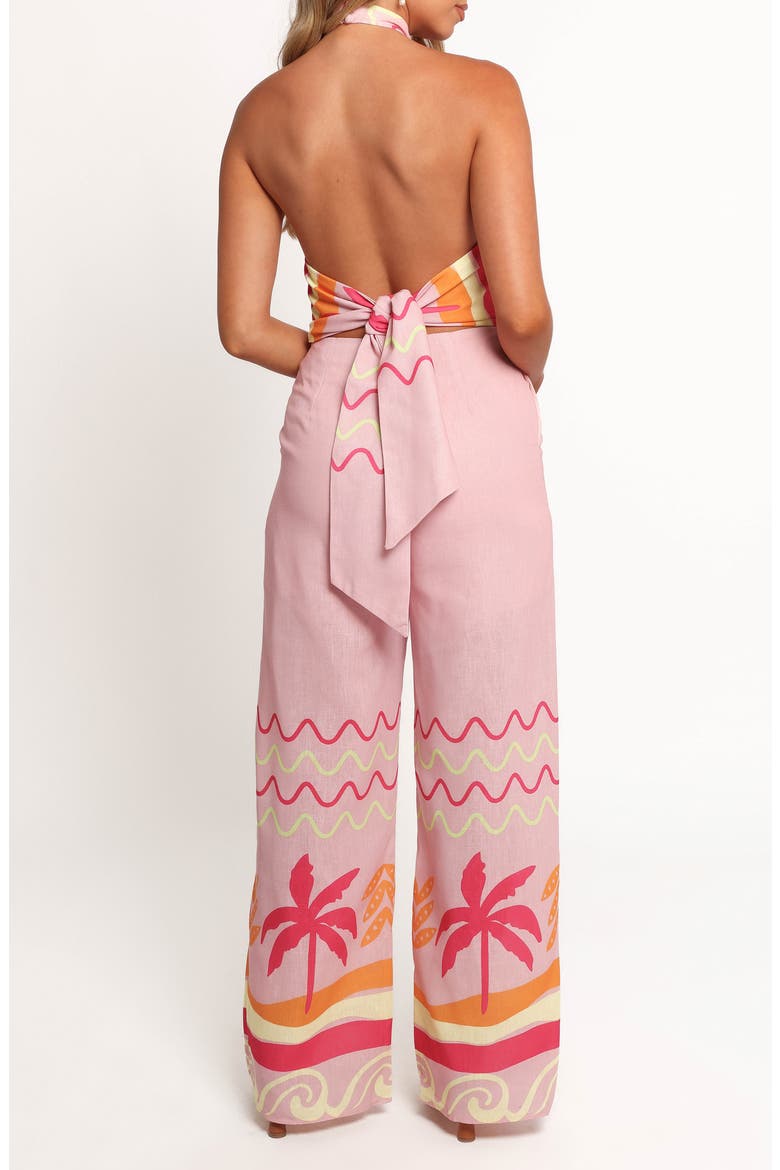 Aryn Halter Jumpsuit, Alternate, color, PINK PALM