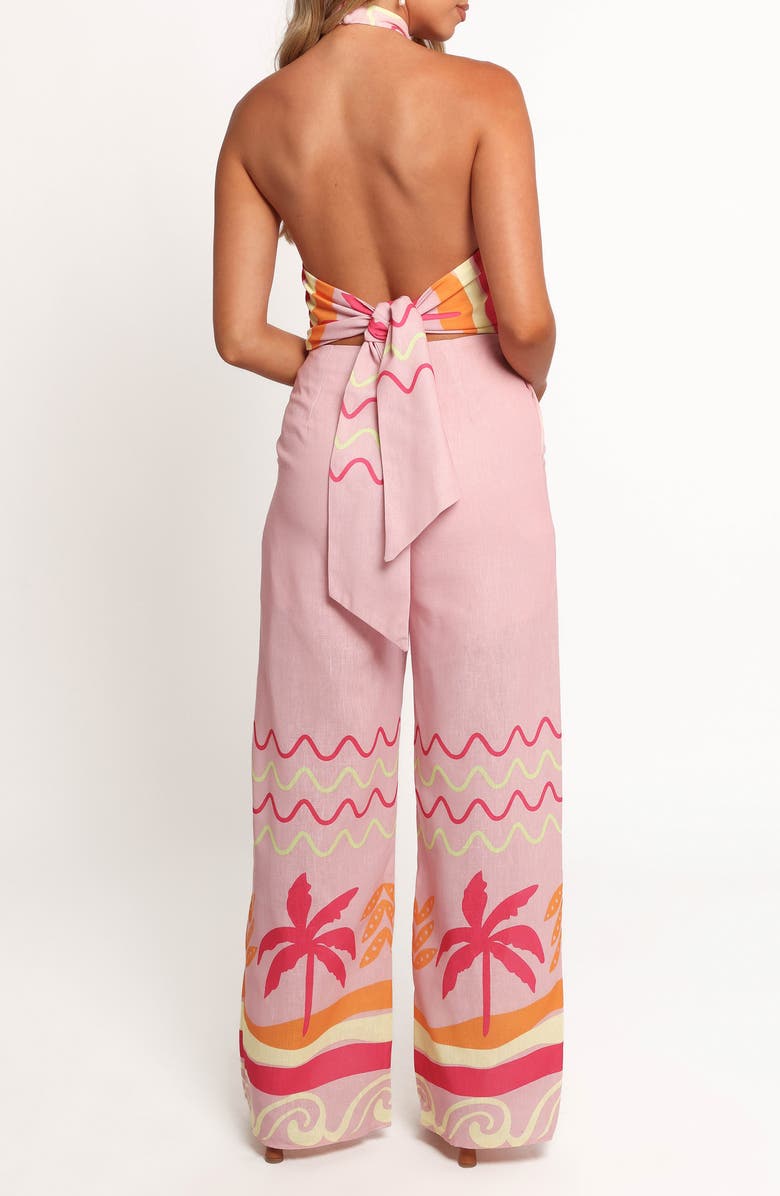 Petal & Pup Aryn Halter Jumpsuit, Alternate, color, Pink Palm