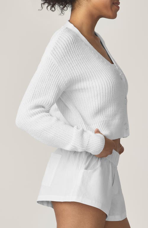 Florence By Mills Bright Side Crop Cardigan In White