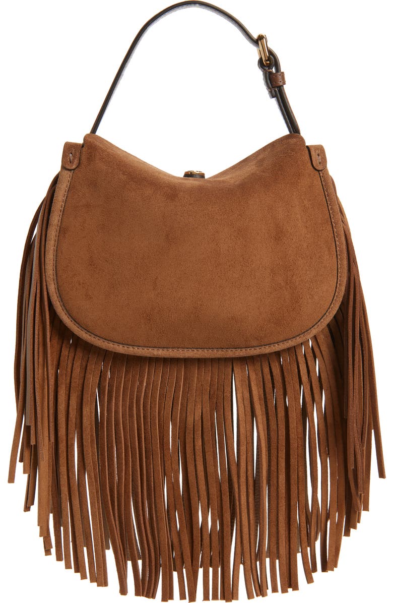 Etro Small Fringe Bag, Alternate, color, Biscotto