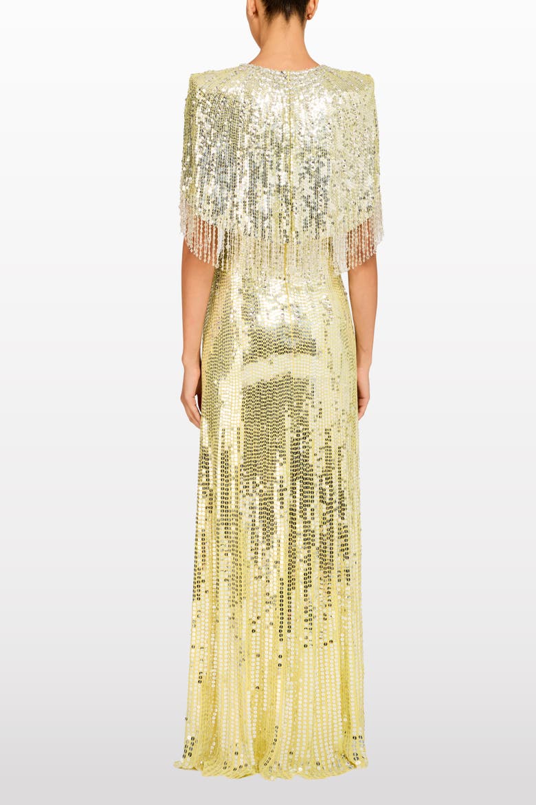Blake Sequin-Embellished Maxi Dress, Alternate, color, Sea Horse