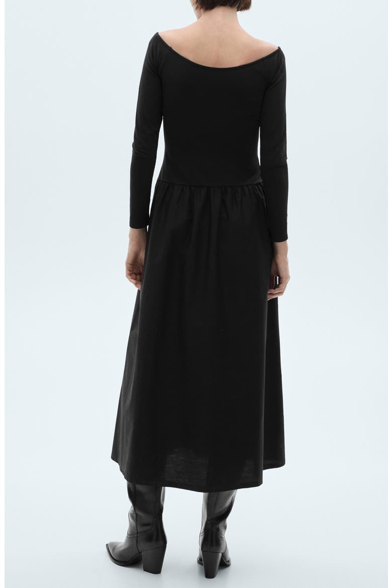 Long Sleeve Dress, Alternate, color, BLACK