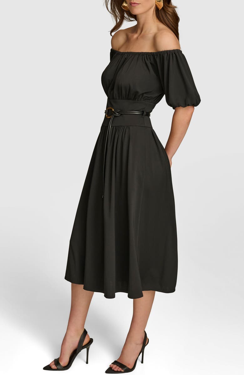 Donna Karan New York Off the Shoulder Midi Dress, Main, color, 