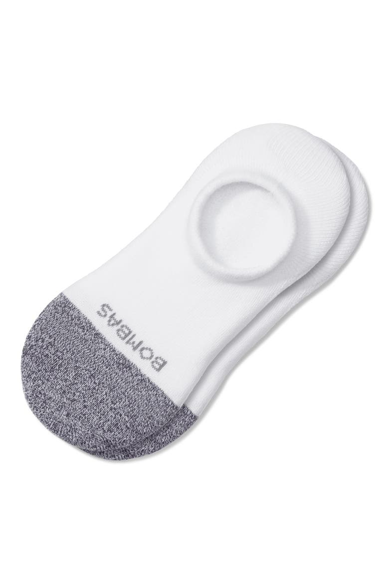 Solid Cushioned No-Show Socks, Main, color, WHITE