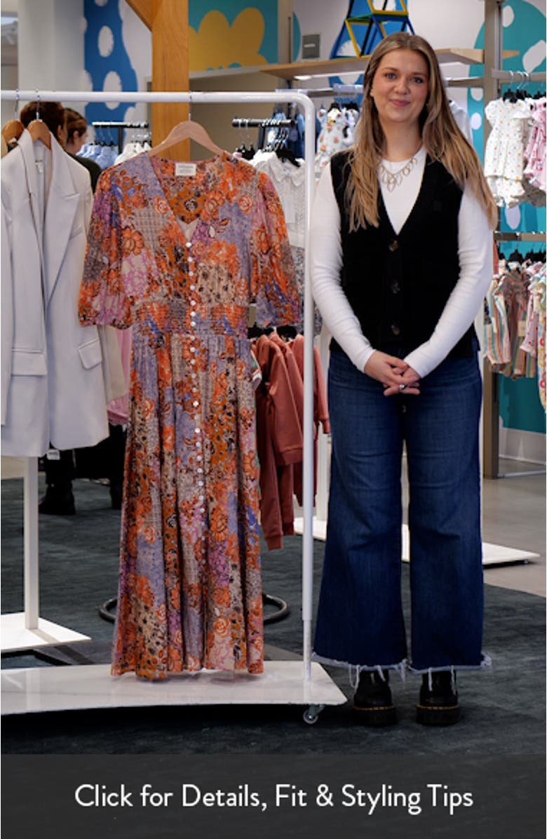 Halo Floral Patchwork Maxi Dress, sales video thumbnail