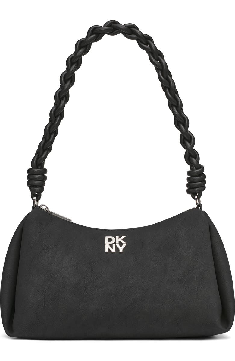 DKNY Remy Top-Zip Shoulder Bag, Main, color, Black/Silver