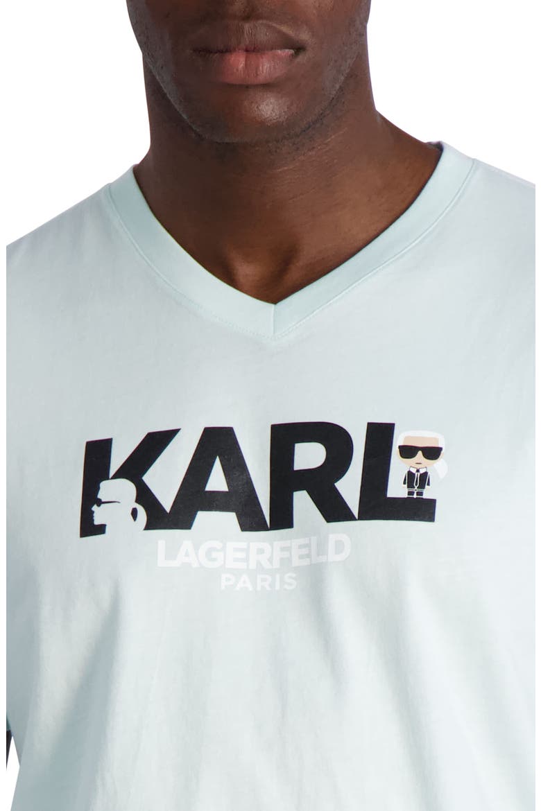 V-neck Logo Tee, Alternate, color, SHARKSKIN