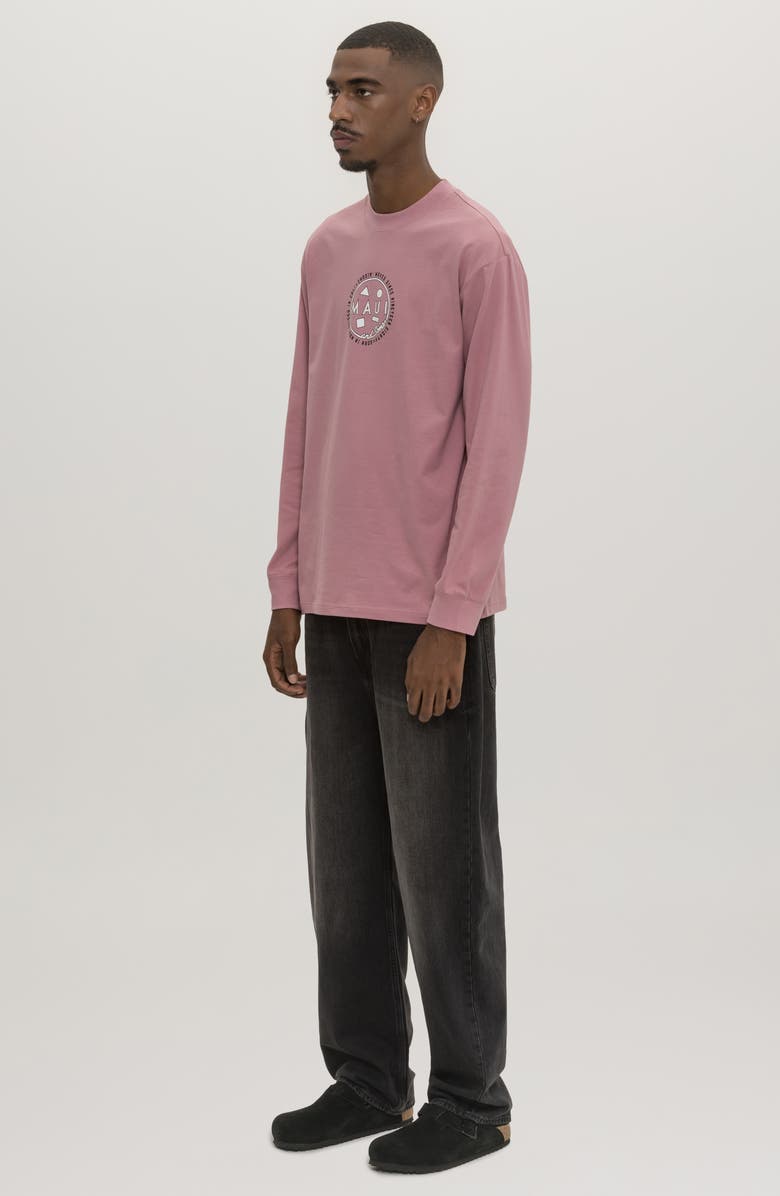 Maui & Sons Chaser Graphic Long Sleeve T-Shirt, Alternate, color, Foxglove