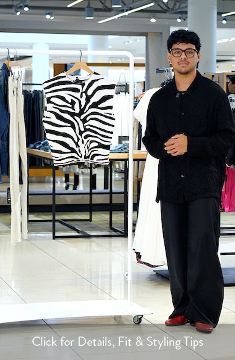 Zebra Jacquard Sleeveless Top, sales video thumbnail