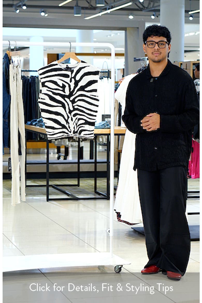 Zebra Jacquard Sleeveless Top video