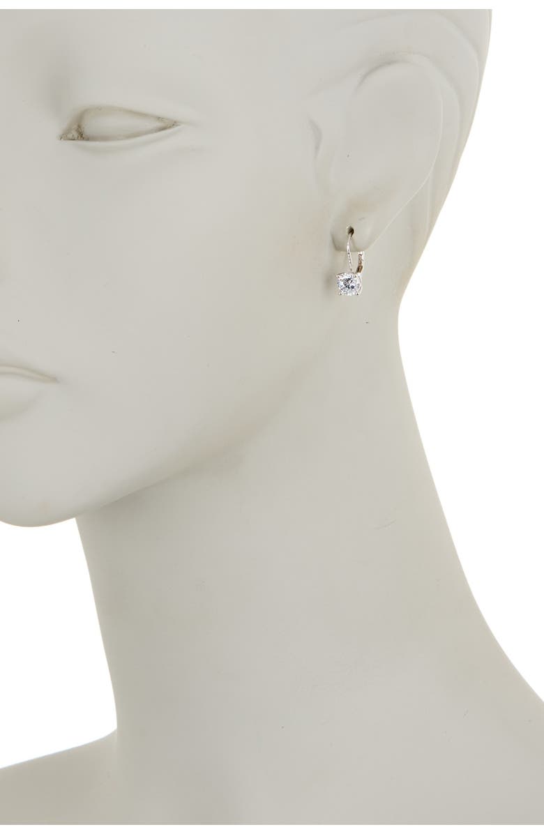 NORDSTROM RACK Solitaire CZ Drop Earrings, Alternate, color, Clear- Silver