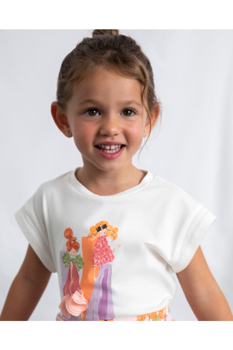 Doll Print T-Shirt, Alternate, color, White