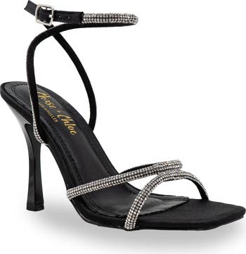 Rhinestone Ankle Strap Sandal