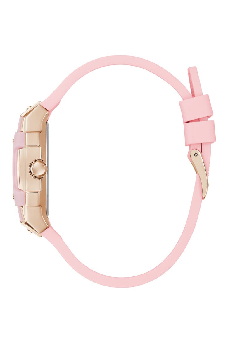 Pink Multifunction Silicone Strap Watch, 35mm, Alternate, color, PINK