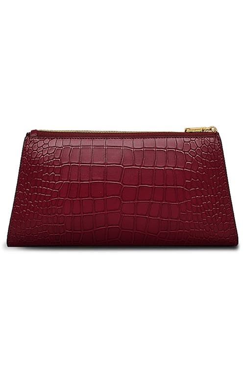 Radley Glasshouse Croc Embossed Clutch In Red