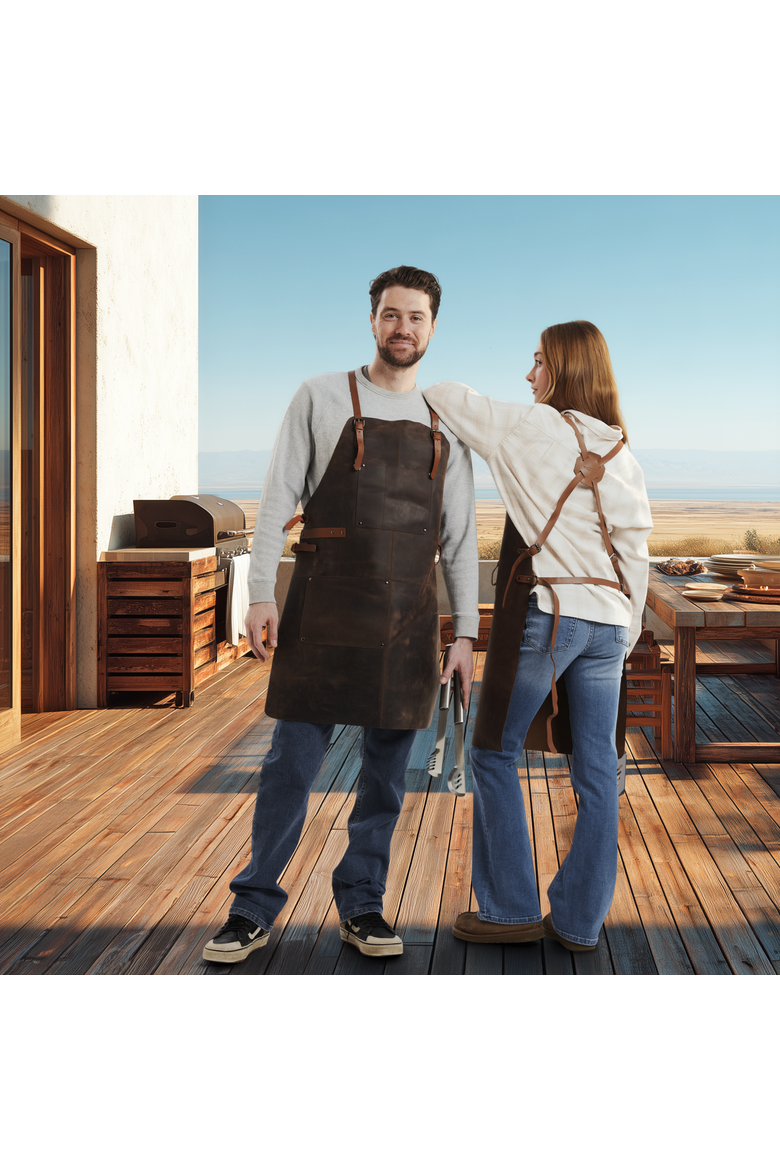 Premium Apron, Alternate, color, Brown