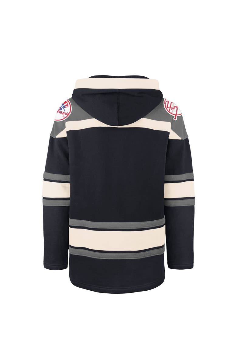 '47 Men's '47 Navy New York Yankees Superior Lacer Pullover Hoodie, Alternate, color,