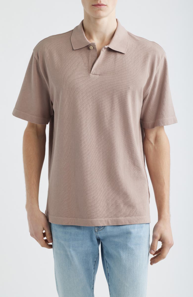 Madewell Compact Knit Polo, Main, color, Gravel