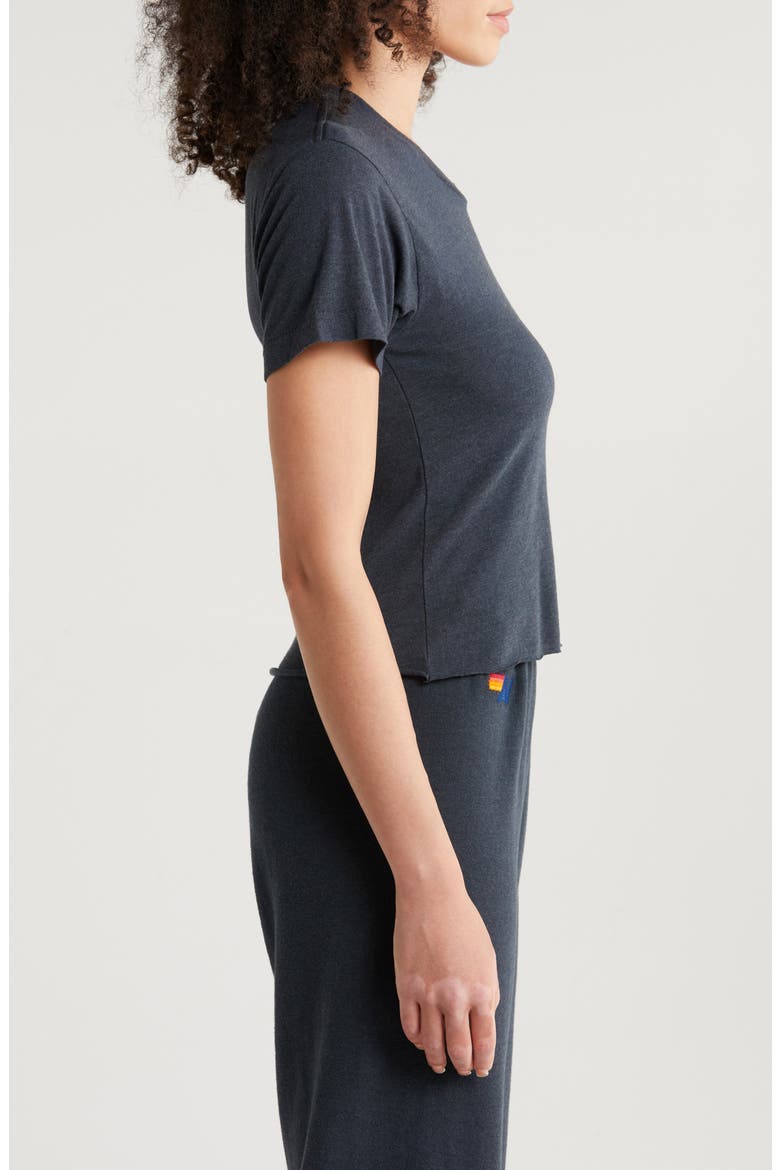 Bolt Crop Tee, Alternate, color, CHARCOAL