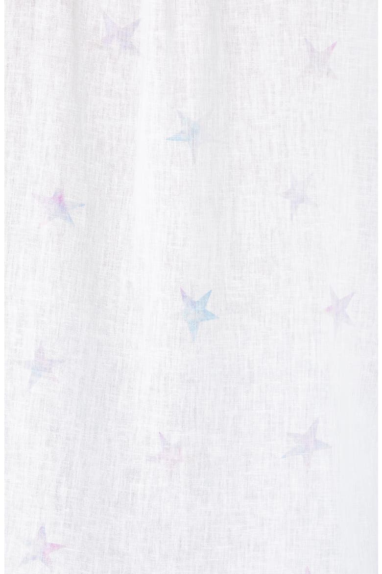 Charli Star Print Linen Blend Blouse, Alternate, color, TIE DYE STARS
