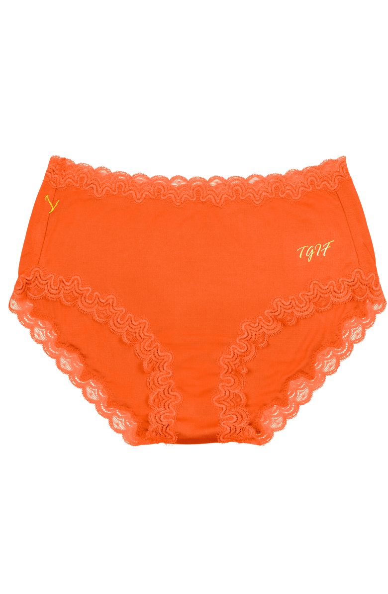 Uwila Warrior Soft Silk Days Of The Week Briefs, Main, color, Spicy Orange