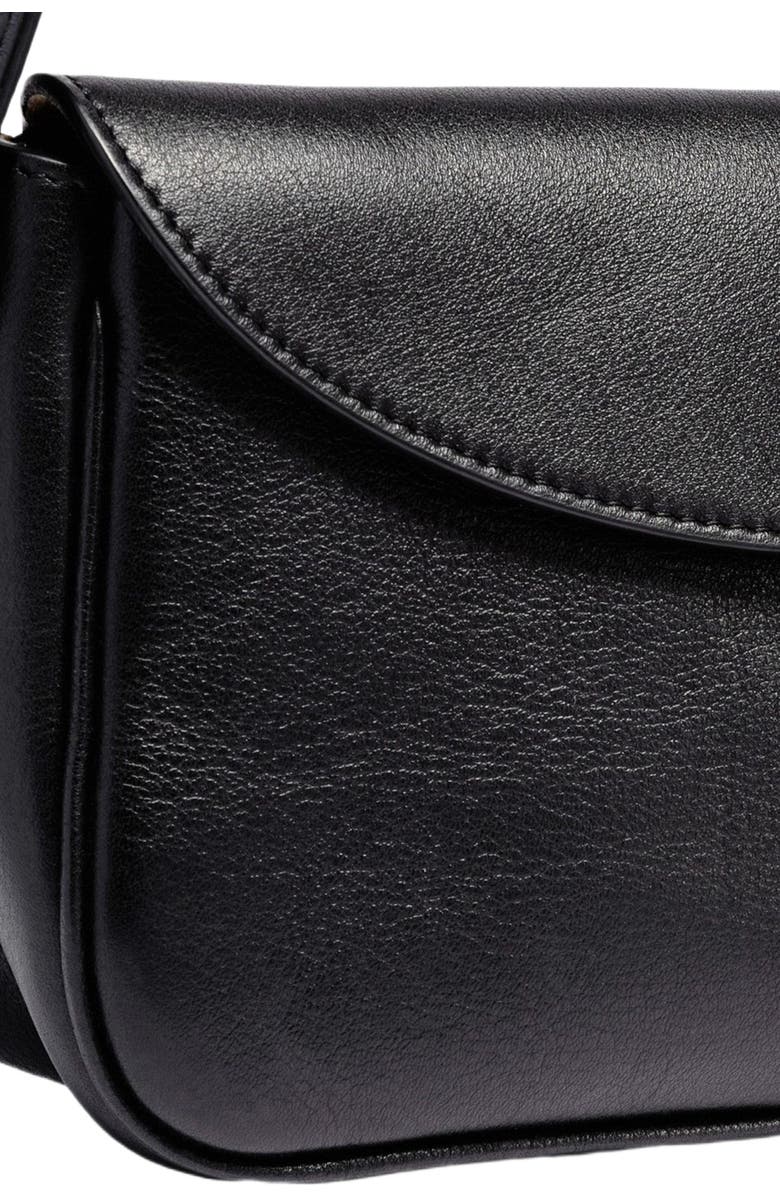 Santoni Leather shoulder bag, Alternate, color, Black