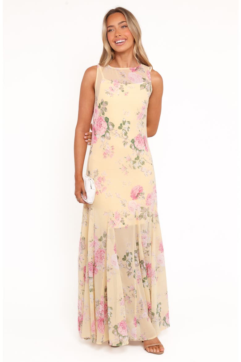 Keani Maxi Dress, Alternate, color, YELLOW FLORAL
