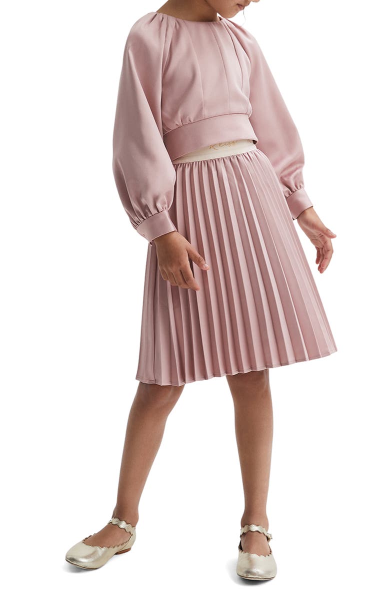 Reiss Kids' Ezra Jr. Pleated Skirt, Alternate, color, 