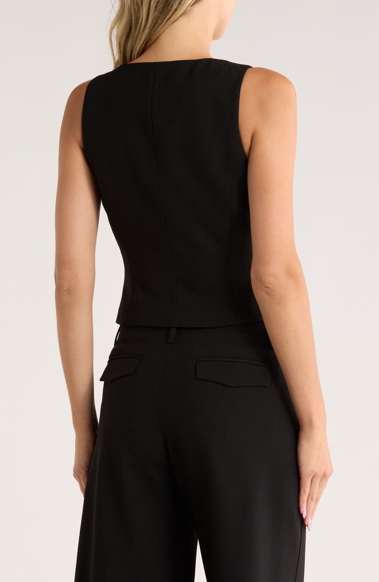 rag & bone Maria Vest, Alternate, color, Black