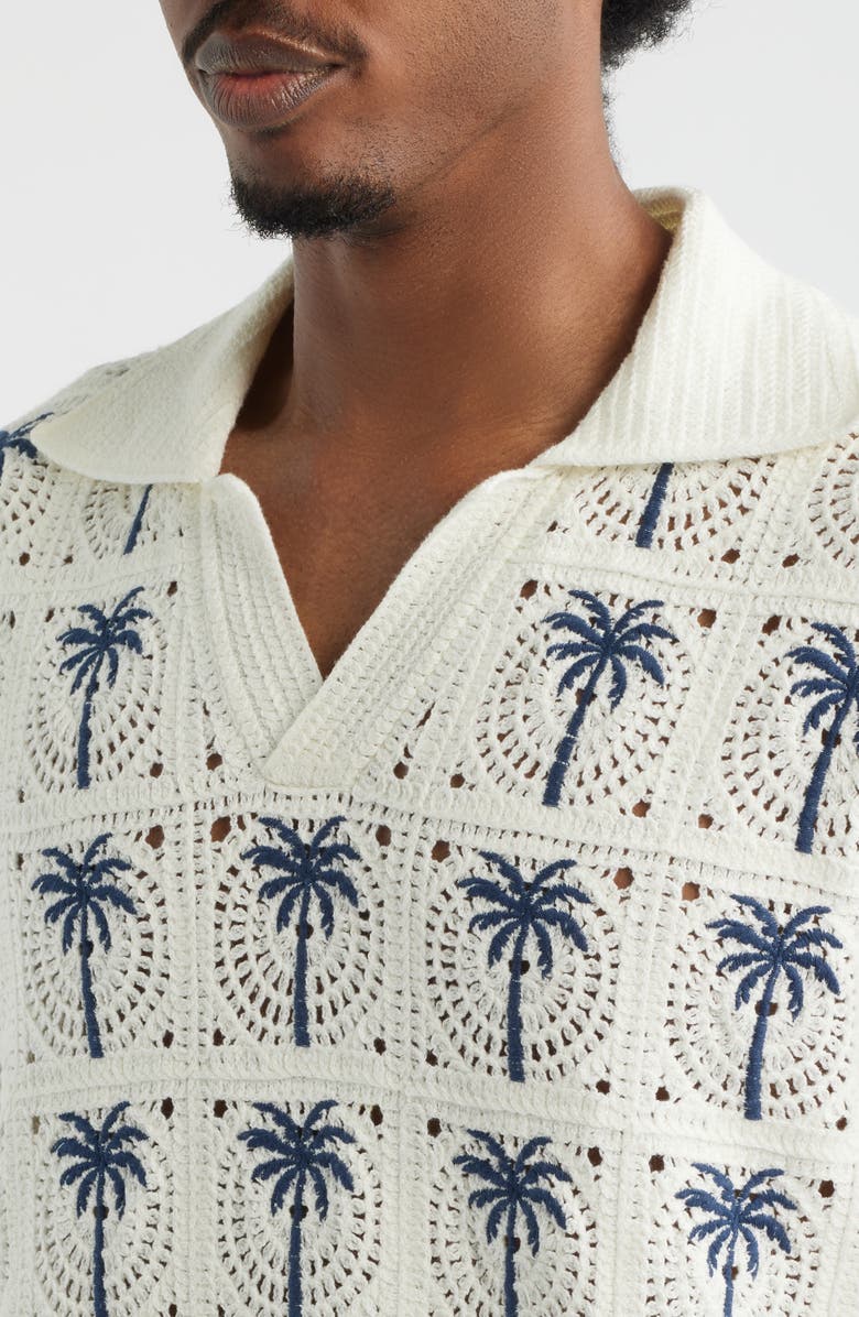 MAVRANS Palm Beach Crochet Polo, Alternate, color, 