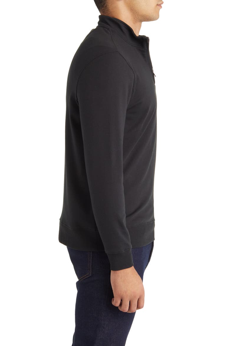 Puremeso Weekend Quarter Zip Top, Alternate, color, BLACK