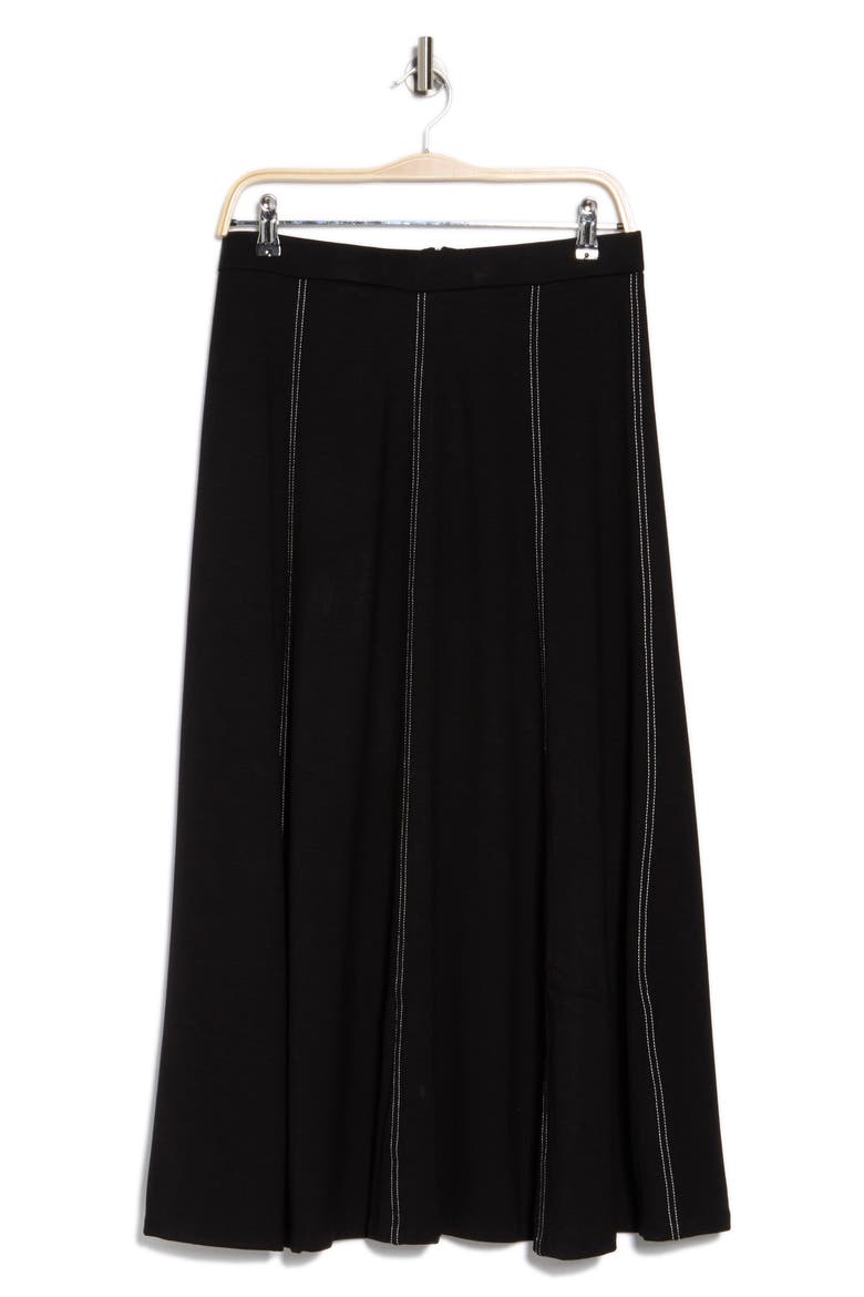 Paneled Midi Skirt, Alternate, color, RICH BLACK