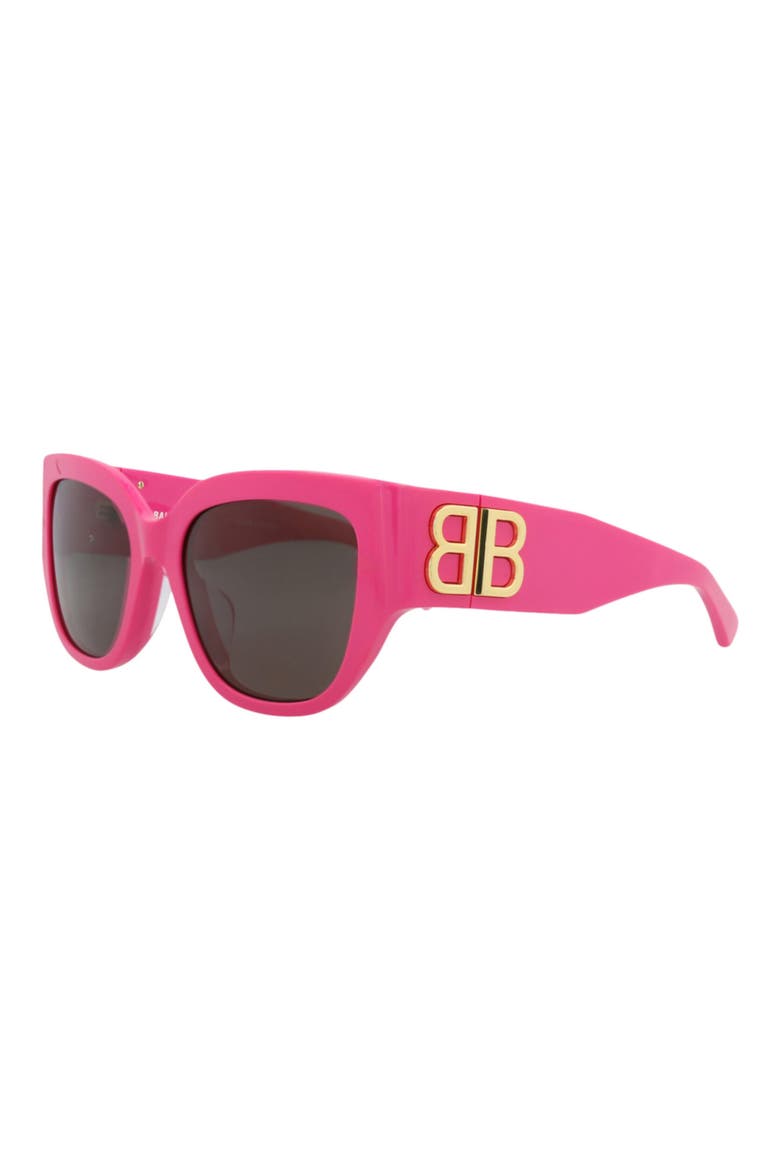 55mm Square Sunglasses, Alternate, color, PINK PINK GREY